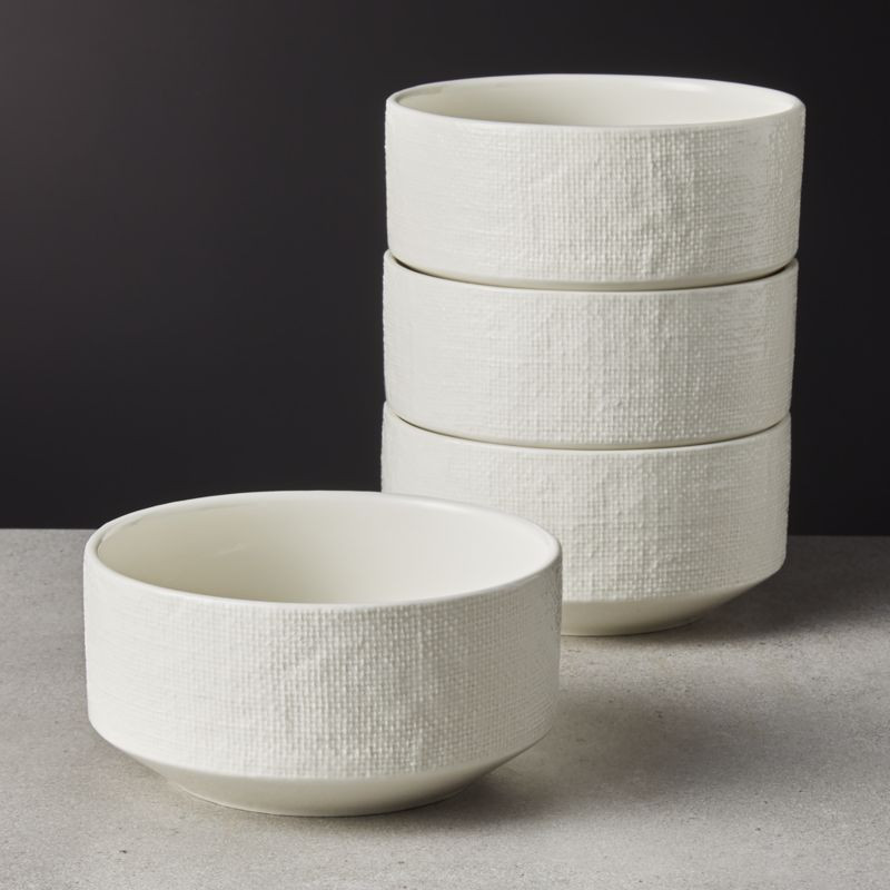 Millye Ivory Individual Bowl Set of 4 + Reviews | CB2 | CB2