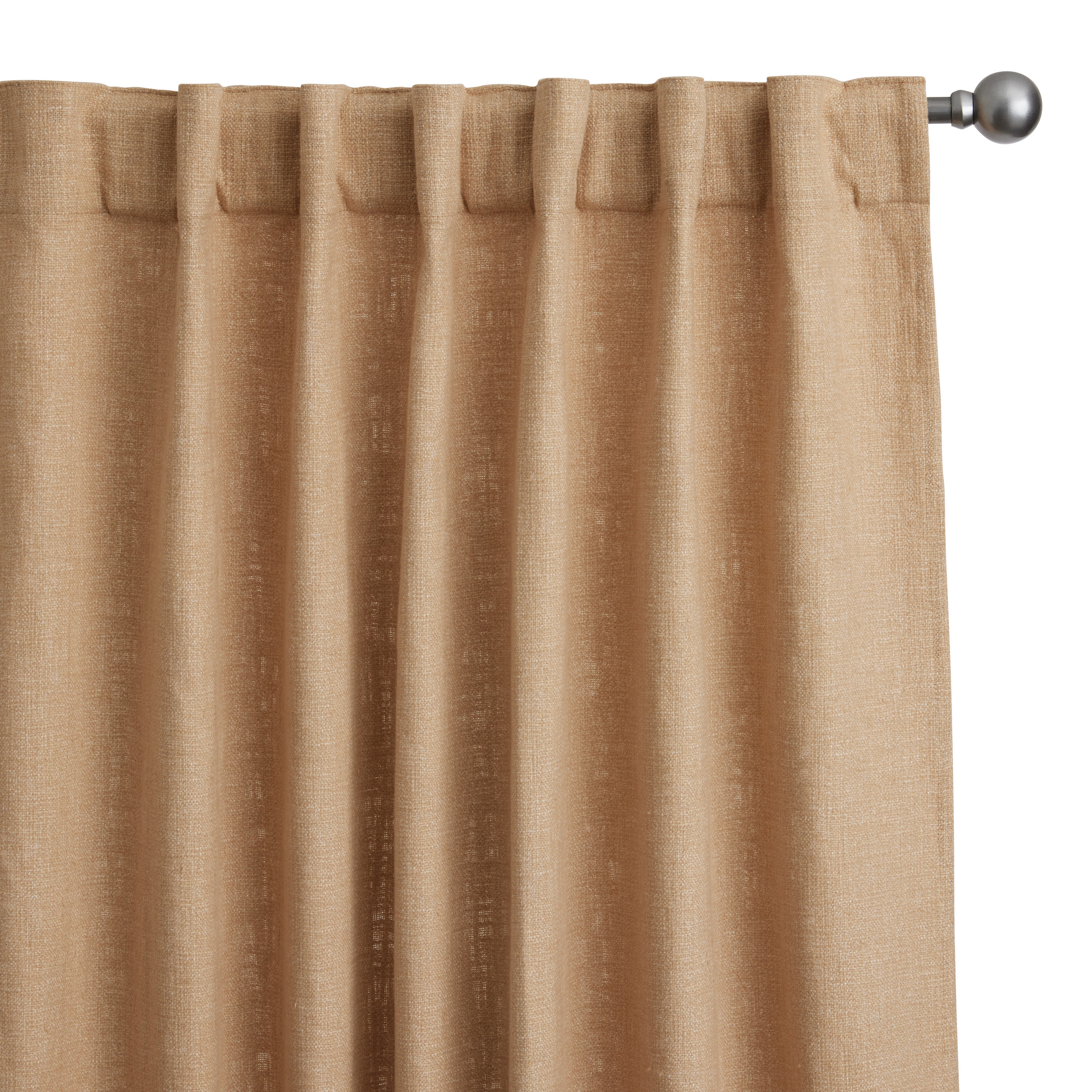 Cotton Blend Slub Sleeve Top Curtains Set Of 2 | World Market