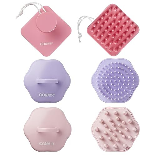 Conair Scalp Massager - Scalp Massager hair growth - Head Massager Scalp - 3 Unique Brush Heads - 3 Pack | Amazon (US)