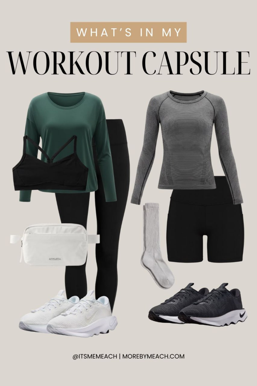 A cozy, minimal workout wardrobe you can throw on and feel instantly motivated in. Love these long-sleeve layers for chilly mornings, plus the classic black bottoms that pair with everything. Whether I’m lifting, stretching, or squeezing in a quick walk, these pieces never fail me. Simple, comfy, and mom-life practical. 

 #LTKfitnessgoals #LTKmomlife #LTKActive