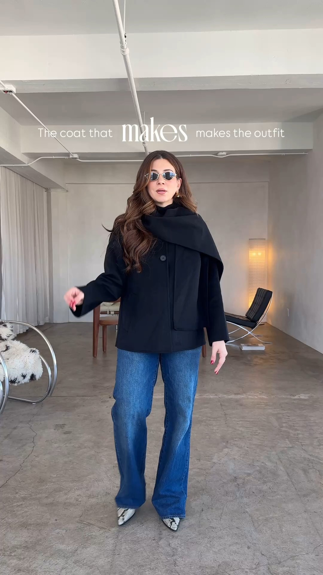 The viral scarf coat from Zara! I am wearing a size small ✨ makes for the perfect winter outfit 

#LTKgrwm #LTKHoliday #LTKootd