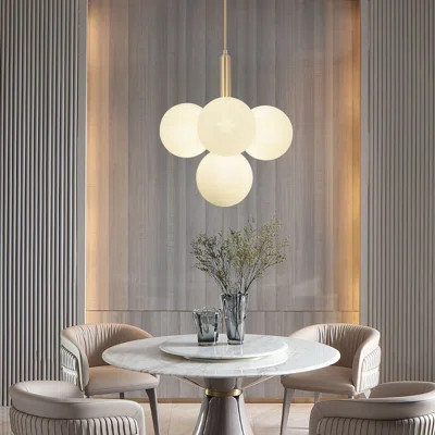 Emel 4 - Light Modern Dimmable Chandelier for Dining Room, Living Room, Bedroom | Wayfair North America