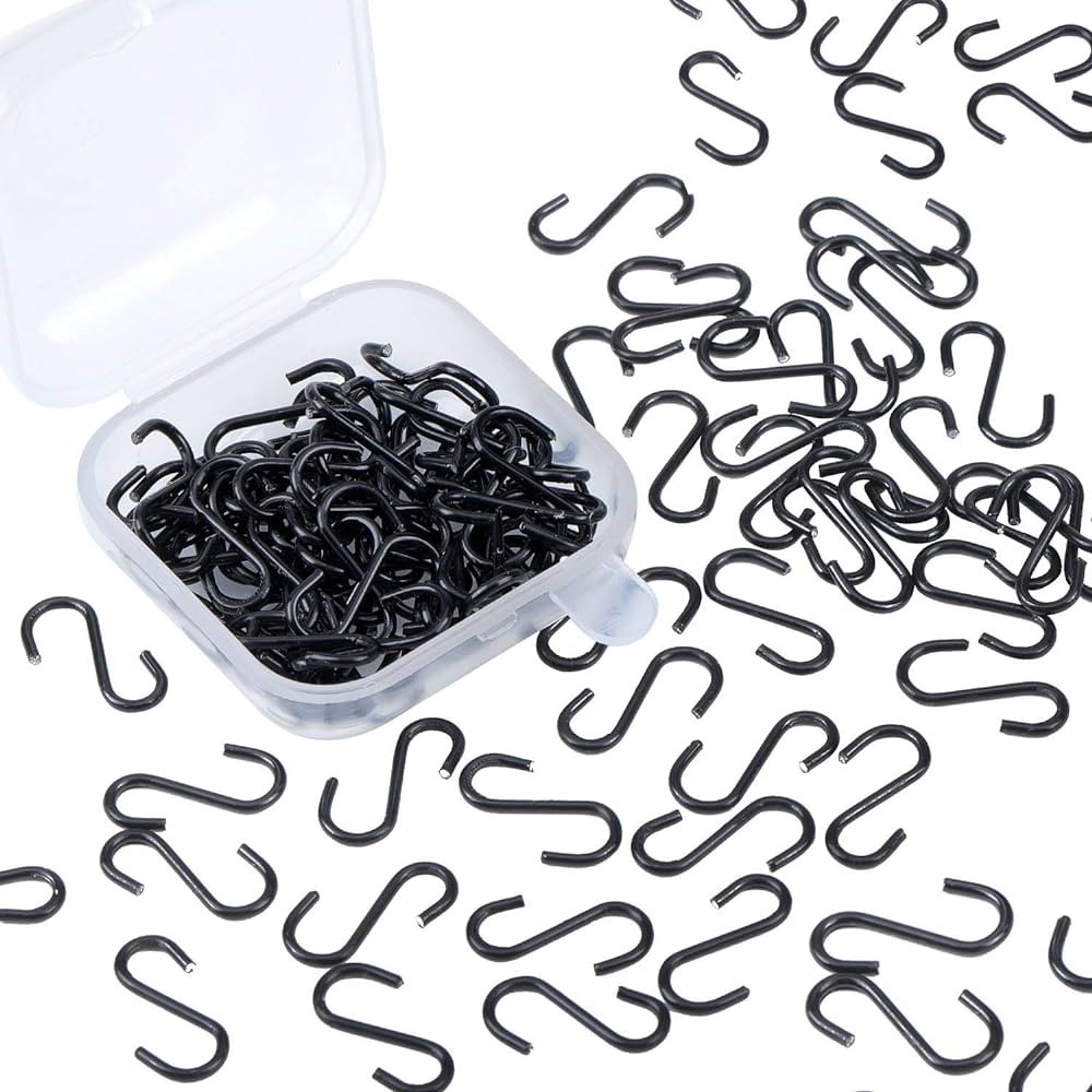 Senkary 100 Pieces 0.55 Inch Length Mini S Hooks Extra Small S Hooks Metal S-Shaped Hooks for Cra... | Amazon (US)