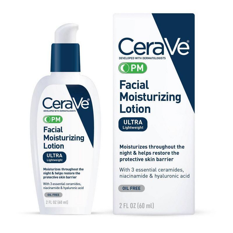 CeraVe Face Moisturizer,PM Facial Moisturizing Lotion,Night Cream for Normal to Oily Skin with Hy... | Target