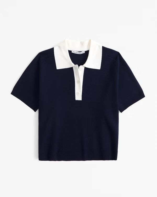 LuxeLoft Short-Sleeve Sweater Polo | Abercrombie & Fitch (US)