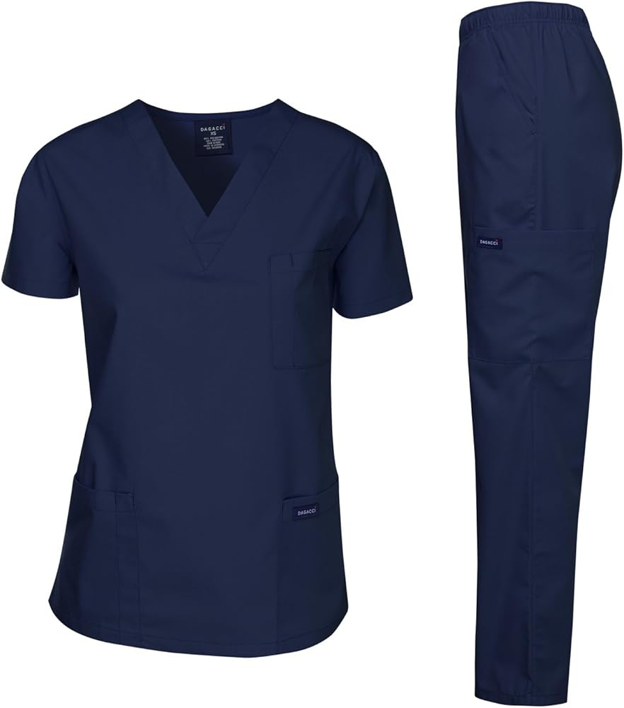 Dagacci Scrubs Medical Uniform Women and Man Scrubs Set Medical Scrubs Top and Pants | Amazon (US)