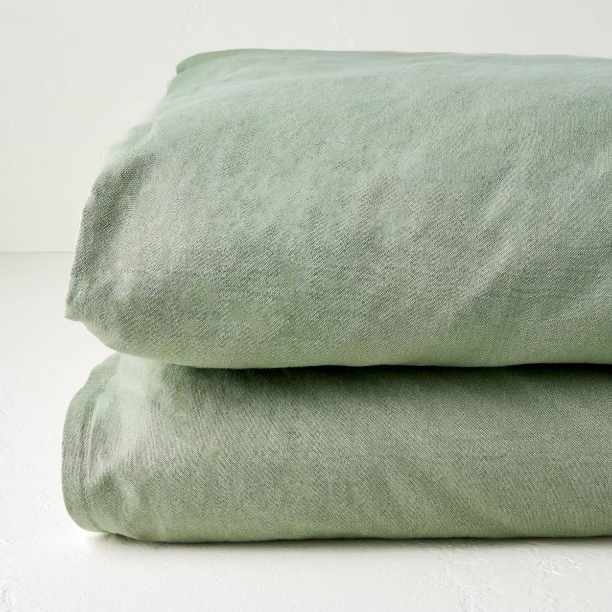 Washed Linen Cotton Duvet Cover - Seagrass | Magnolia