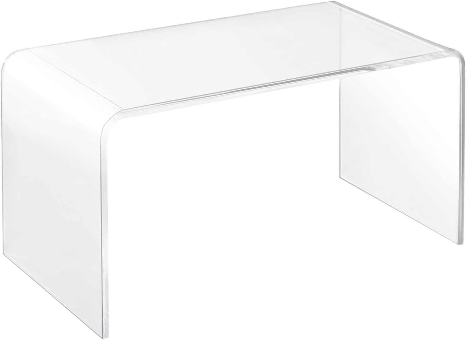 HOMCOM 32" Long Rectangle All Acrylic 15mm Thick Waterfall Coffee Table, Clear | Amazon (US)