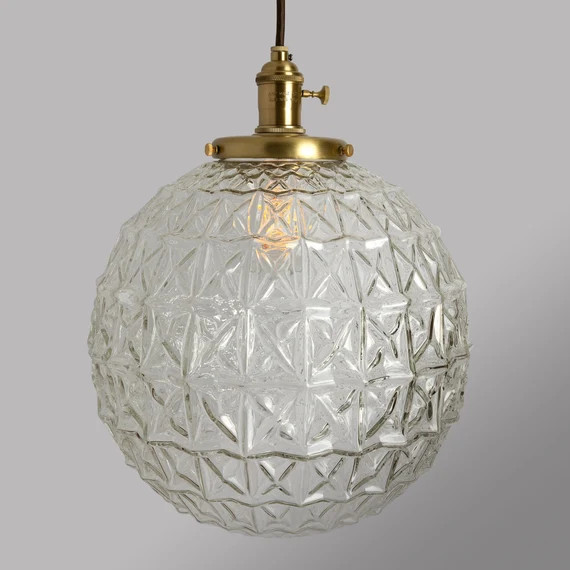 Modern Crystal Ball Pendant Light Fixture  12 Inch  Genuine - Etsy | Etsy (US)