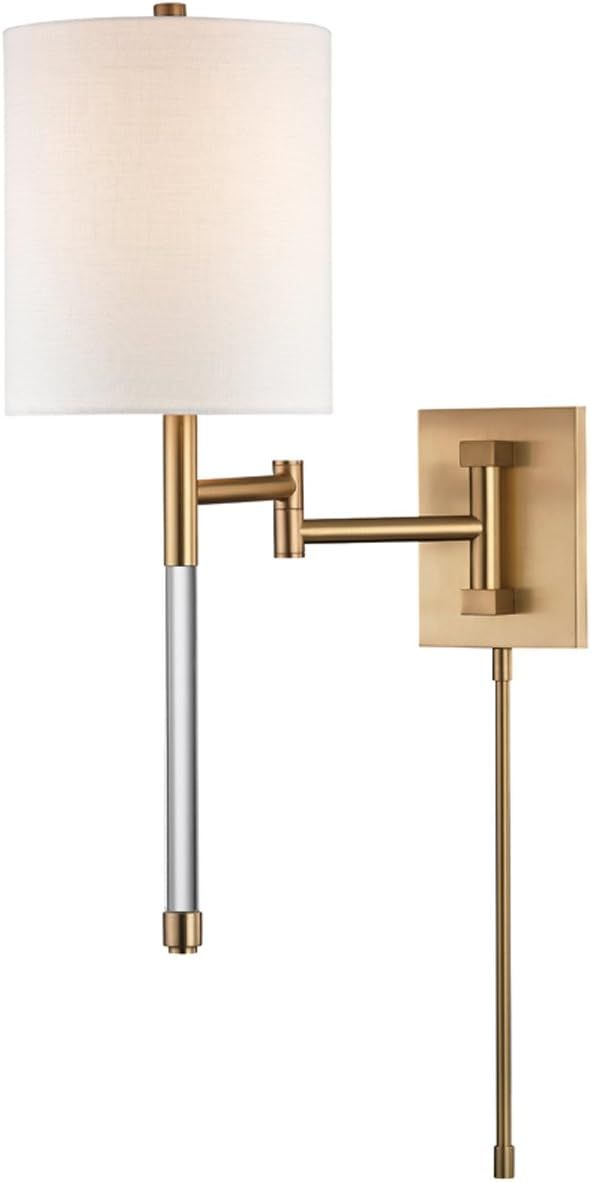 Hudson Valley Lighting 9421-AGB One Light Wall Sconce, Aged Brass | Amazon (US)