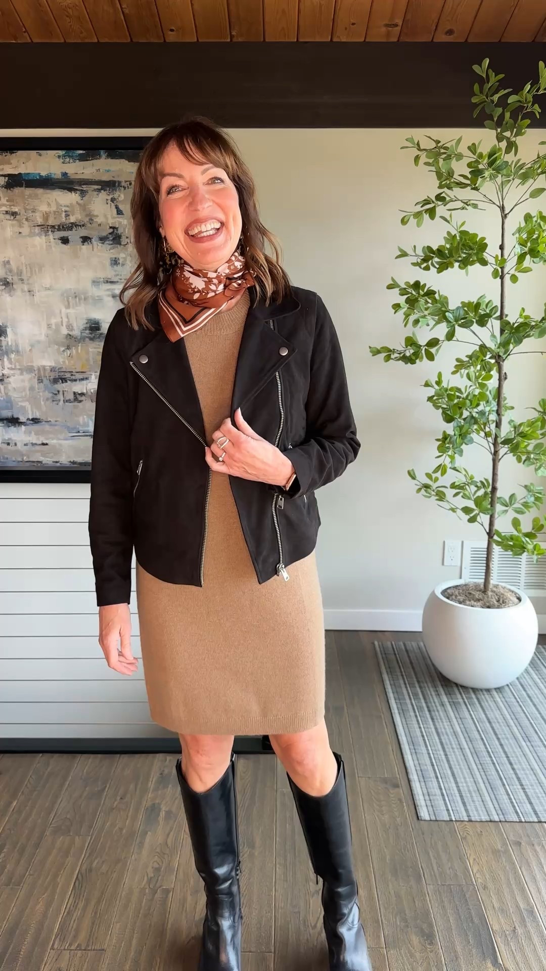 FOUND: On-trend spring jackets that are high on style & quality and easy on the pocketbook! Layer @onequince cashmere with a chic jacket for a spring outfit that’s also warm!

Our Seattle spring is chilly, so we always need a jacket! Krista loves this suede moto jacket so much she has it in two colors! It’s roomy enough to layer over her cashmere dress & vneck sweater!

We’re both 5’6” and wear small in tops & jackets and 26/27 in jeans.

Follow @lastseenwearing on the @shop.ltk app to find everything we share!
#quincepartner #liketkit

#LTKWorkwear #LTKOver40 #LTKootd