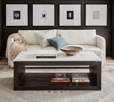 Folsom 53" Marble Coffee Table | Pottery Barn (US)