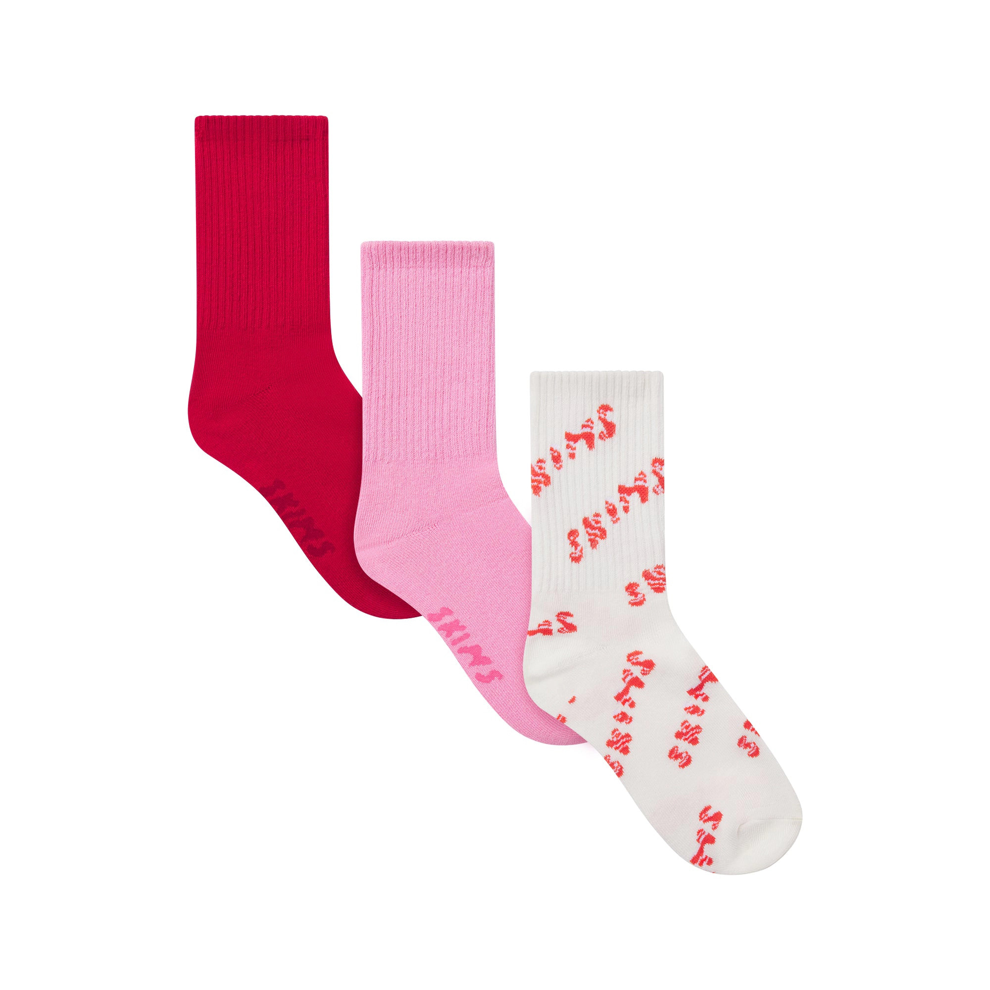SPORT CREW SOCK 3-PACK | CANDY CANE MULTI | SKIMS (US)