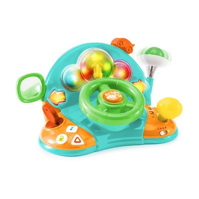 Bright Starts Lights & Colors Driver Steering Wheel Baby Toy: Educational Focus, Music, Lights Up, Volume Control | Target