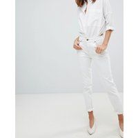 Pepe Jeans High Rise Violet Mom Jean - White | ASOS EE