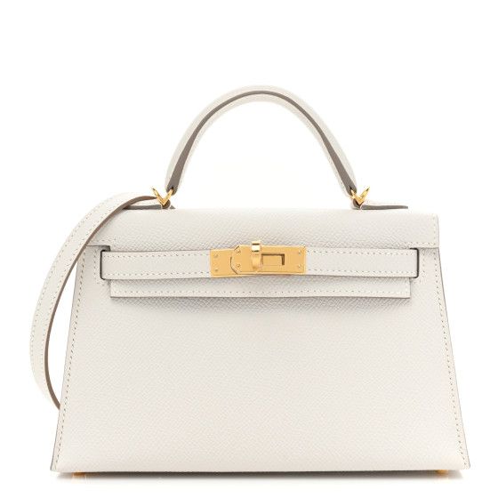 Epsom Mini Kelly Sellier 20 Gris Pale | FASHIONPHILE (US)