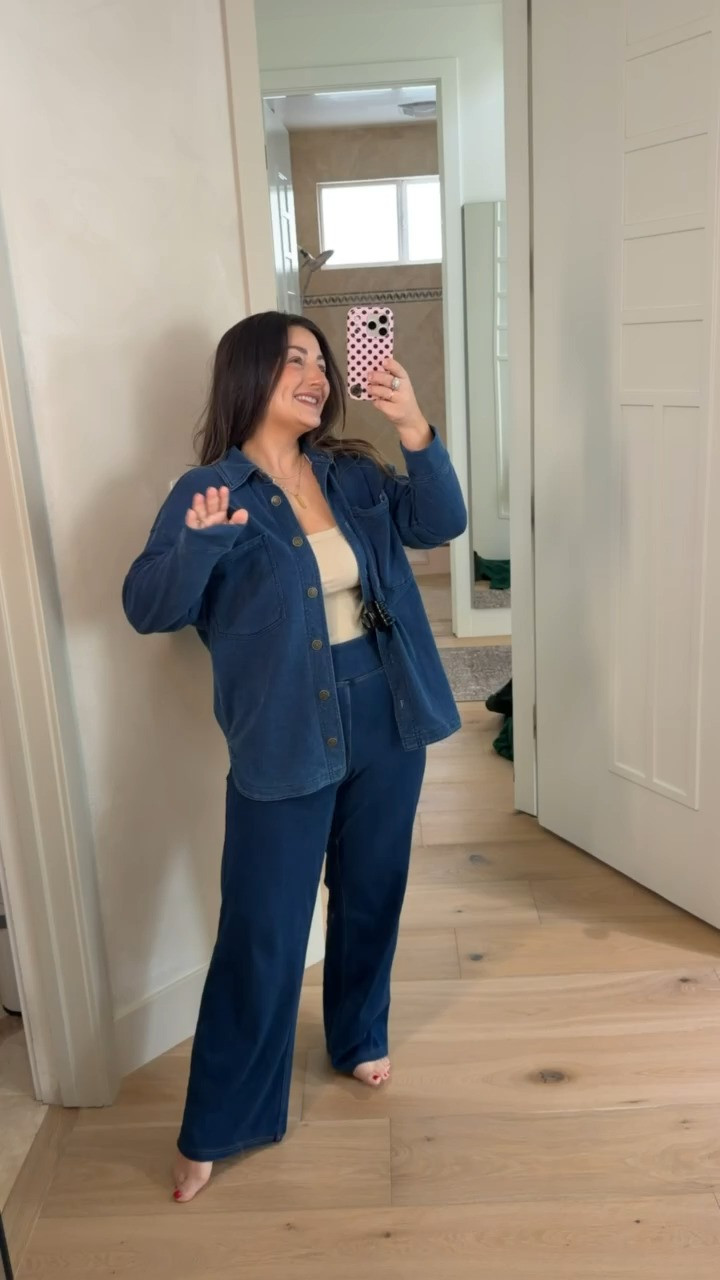 Cute and comfy soft denim pieces!! Top size xs 
Tank size small 
Pants size small petite 

5'0" 140lbs Petite friendly

#LTKootd #LTKSaleAlert #LTKPetite