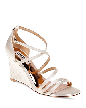 Badgley Mischka Bonanza Satin Strappy Wedge Sandals | Bloomingdale's (US)