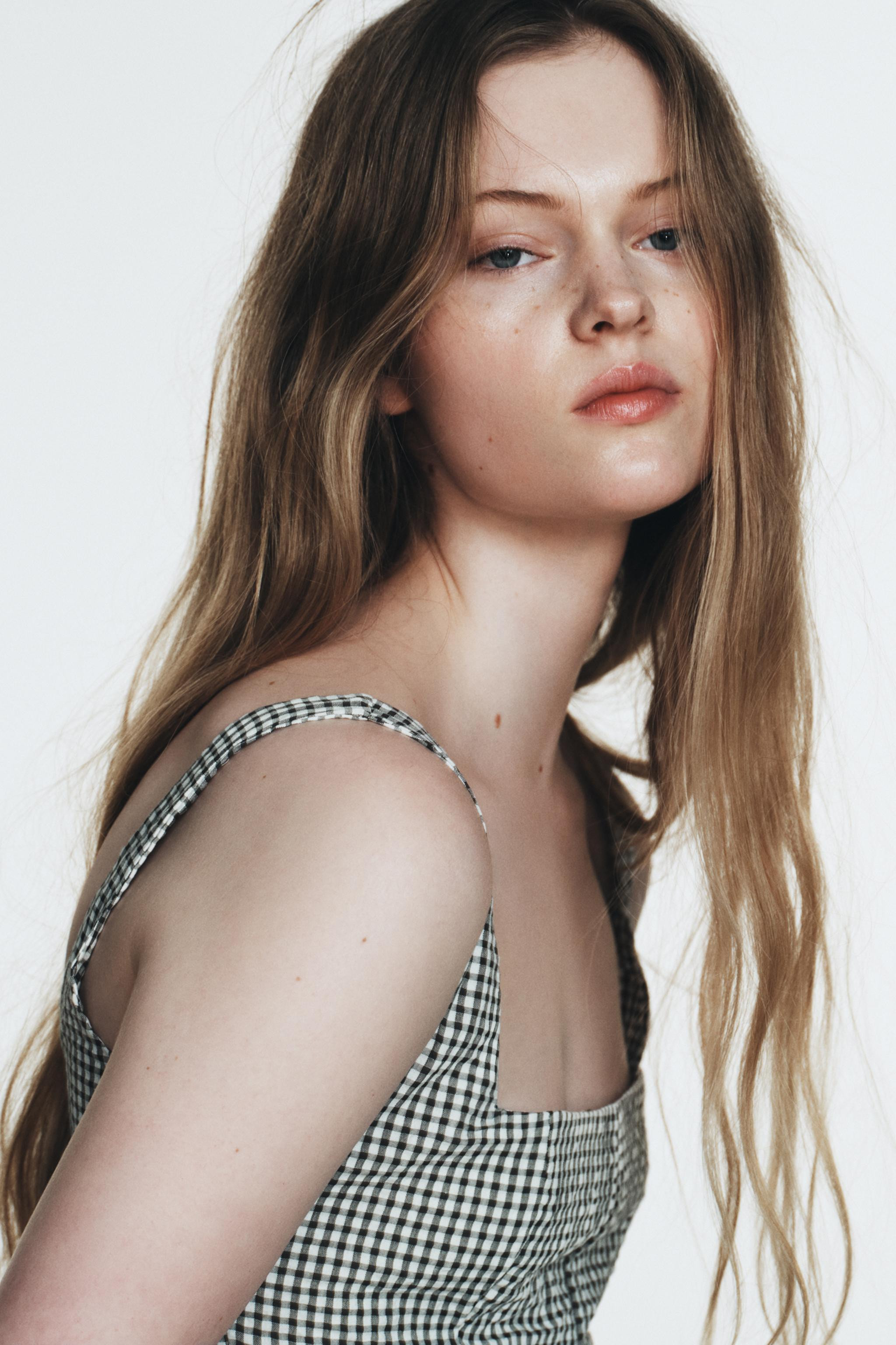 GINGHAM CHECK MIDI DRESS | Zara UK