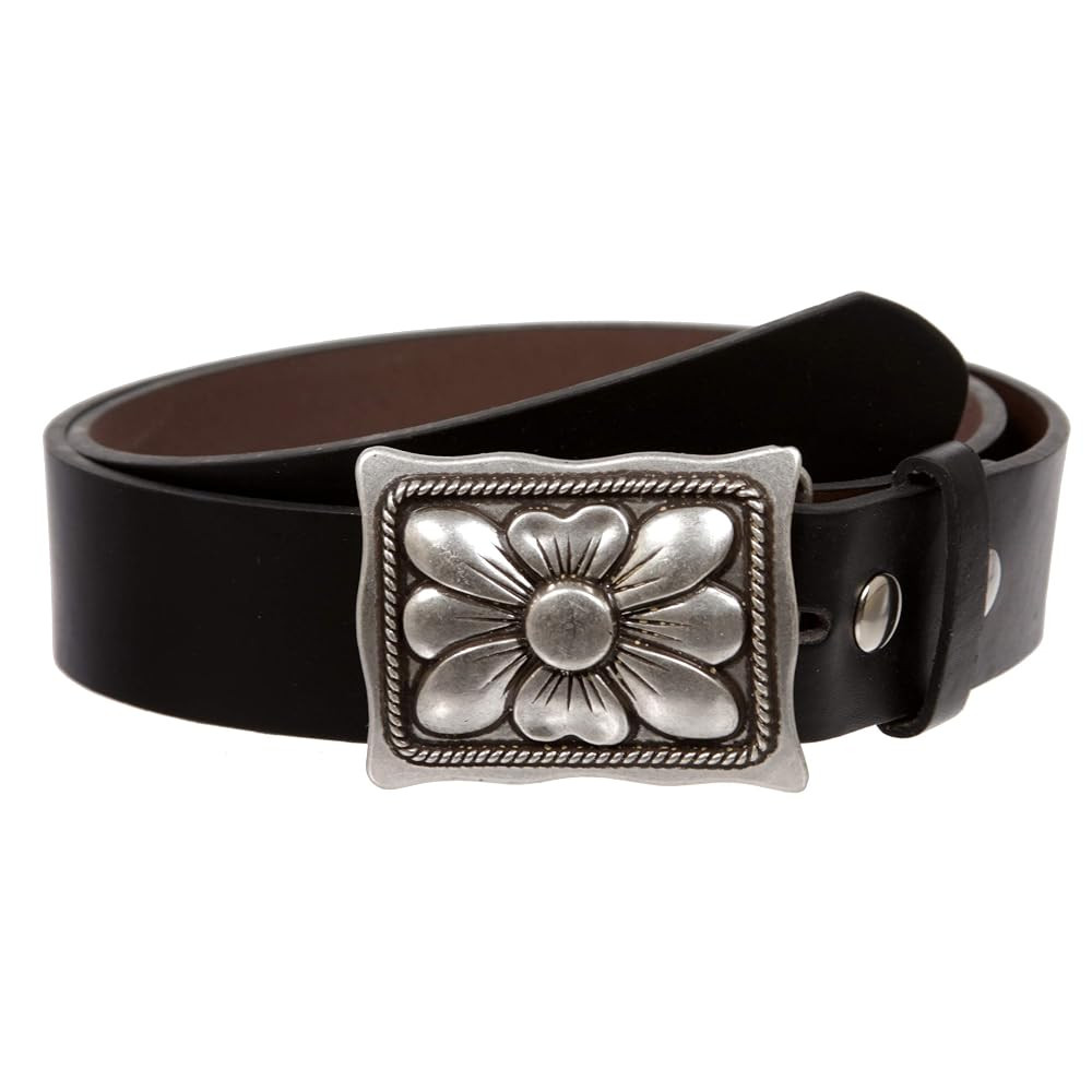 Women's Rectangular Western Floral Buckle with Snap on Belt | Amazon (US)
