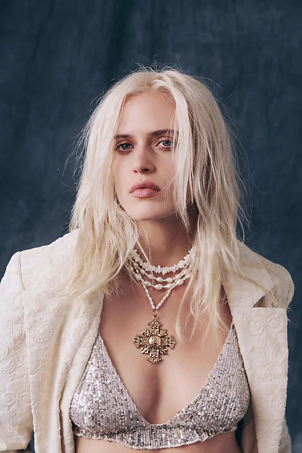 Gardenia Layered Necklace by Free People, Gold Ivory, One Size | Free People (Global - UK&FR Excluded)