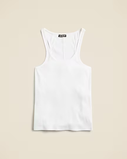 Fine rib racerback tank top | J. Crew US