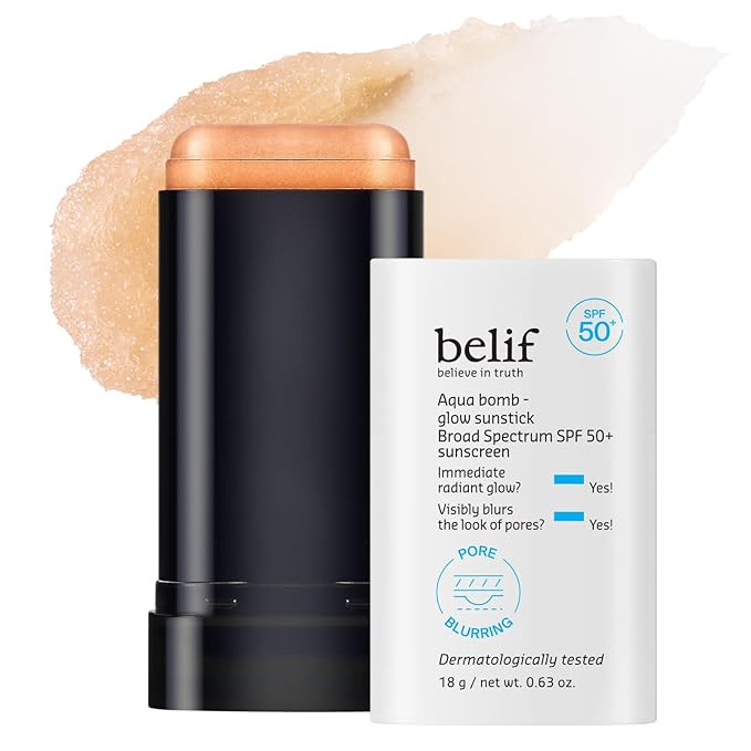 belif Aqua Bomb Niacinamide Sunscreen Stick SPF 50+ PA++++ – Korean Sunstick for Face with Hyal... | Amazon (US)