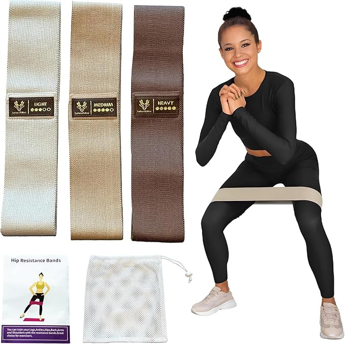 Resistance Loop Exercise Bands, 3 Set of Stretch Bands for Booty Legs, Pilates Bands, Resistance ... | Amazon (US)