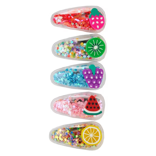 Lily Frilly Shakeable Confetti Fruit Clips - 5ct | Target