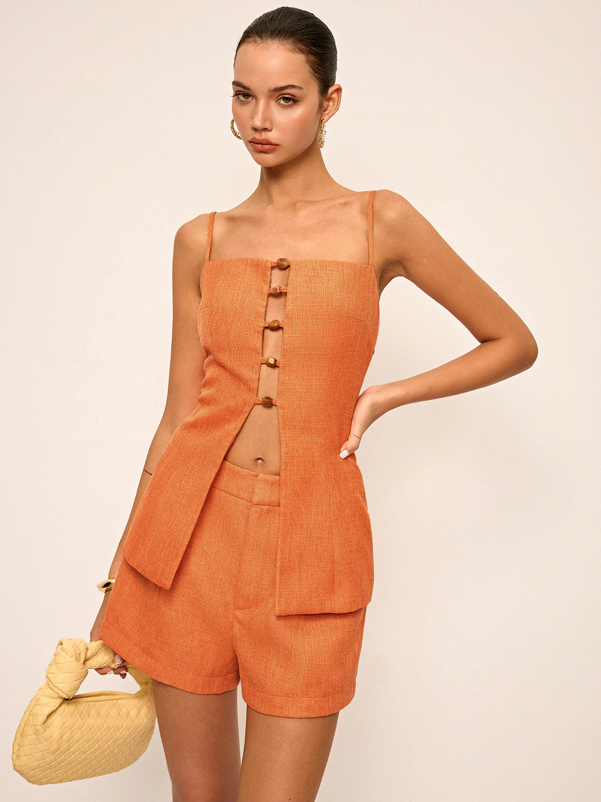 Cut-Out Cami Top and Shorts Set | Commense