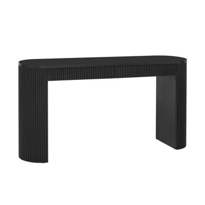 Sophisticated Console Table with Pine Veneer and Vertical Striped,Suitable for Entryway, Hallway, Living Room, Bedroom,Dining room | Wayfair North America