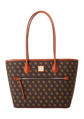 Dooney & Bourke Gretta Signature Tote, Brown | Belk