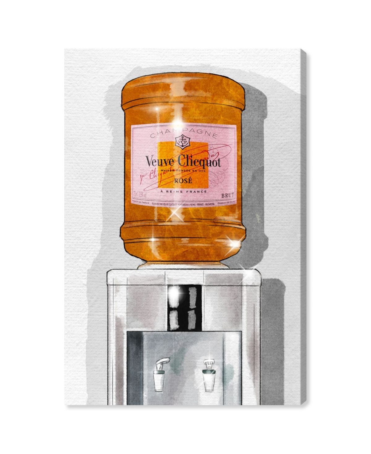 Parisian Orange Champagne Watercooler Fashion and Glam Wall Art, 36" x 54 | Macys (US)