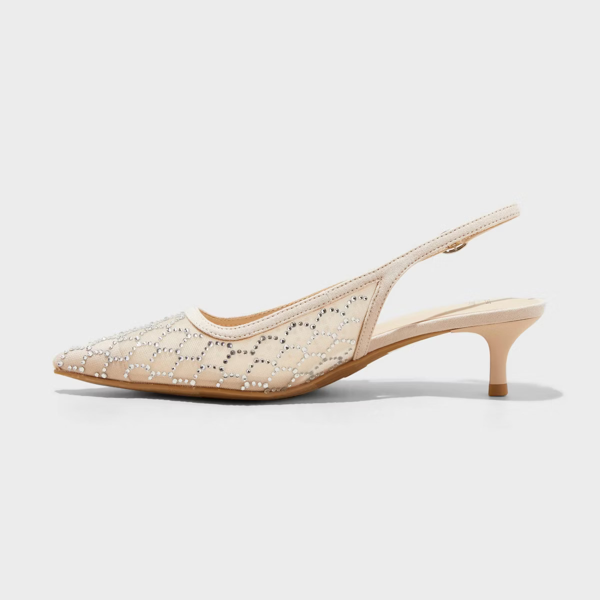 Women's Gigi Embellished Slingback Kitten Heels - A New Day™ | Target