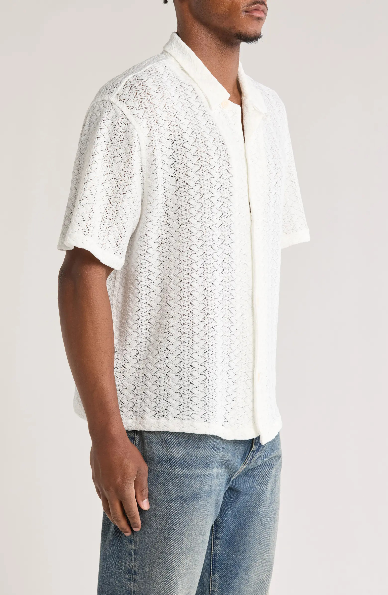 PacSun Lance Open Stitch Knit Camp Shirt | Nordstrom | Nordstrom