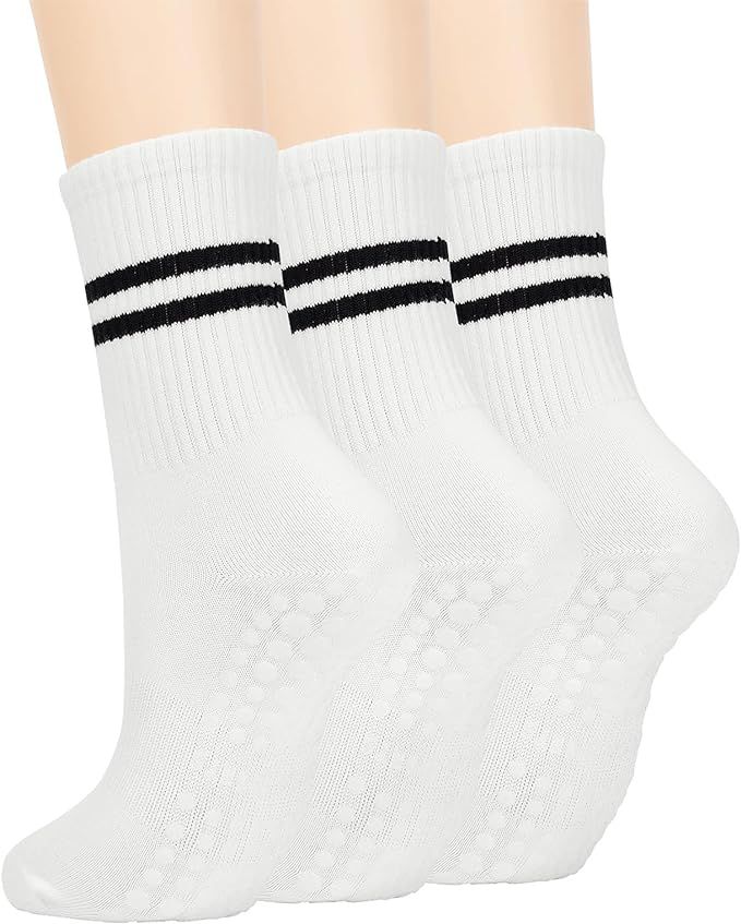 American Trends Pilates Socks with Grips for Women Yoga Socks Barre Socks Non Slip Socks | Amazon (US)