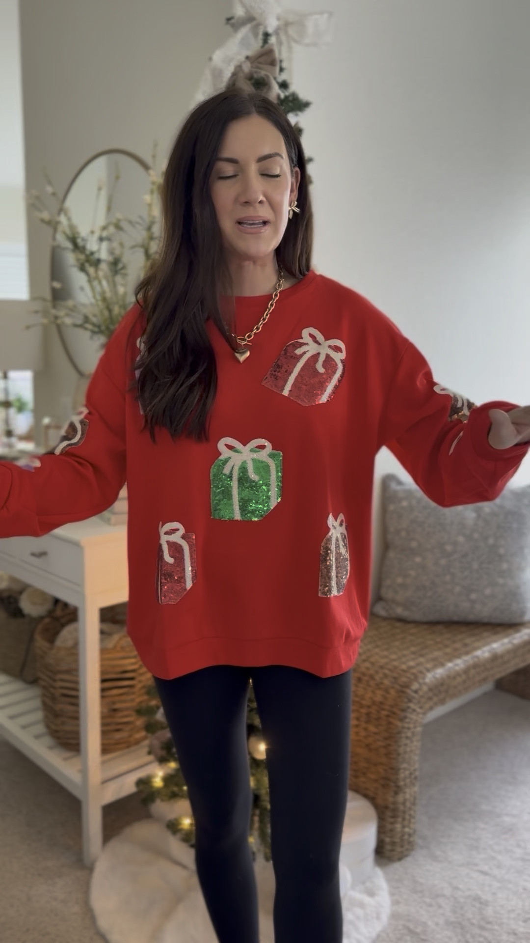 Amazon Christmas sweater in a medium 

#LTKHoliday #LTKFindsUnder50 #LTKGiftGuide