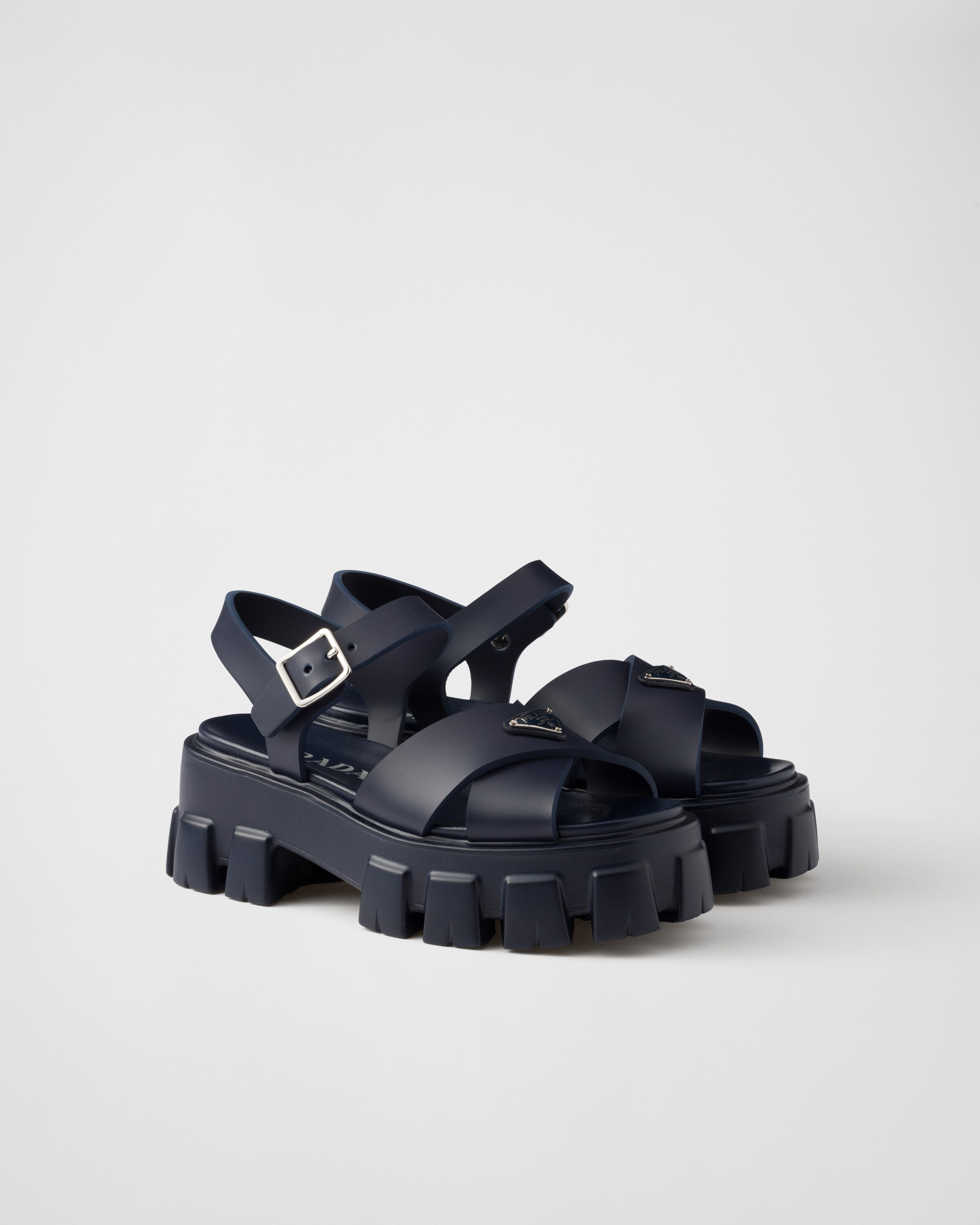 Monolith rubber sandals | Prada US