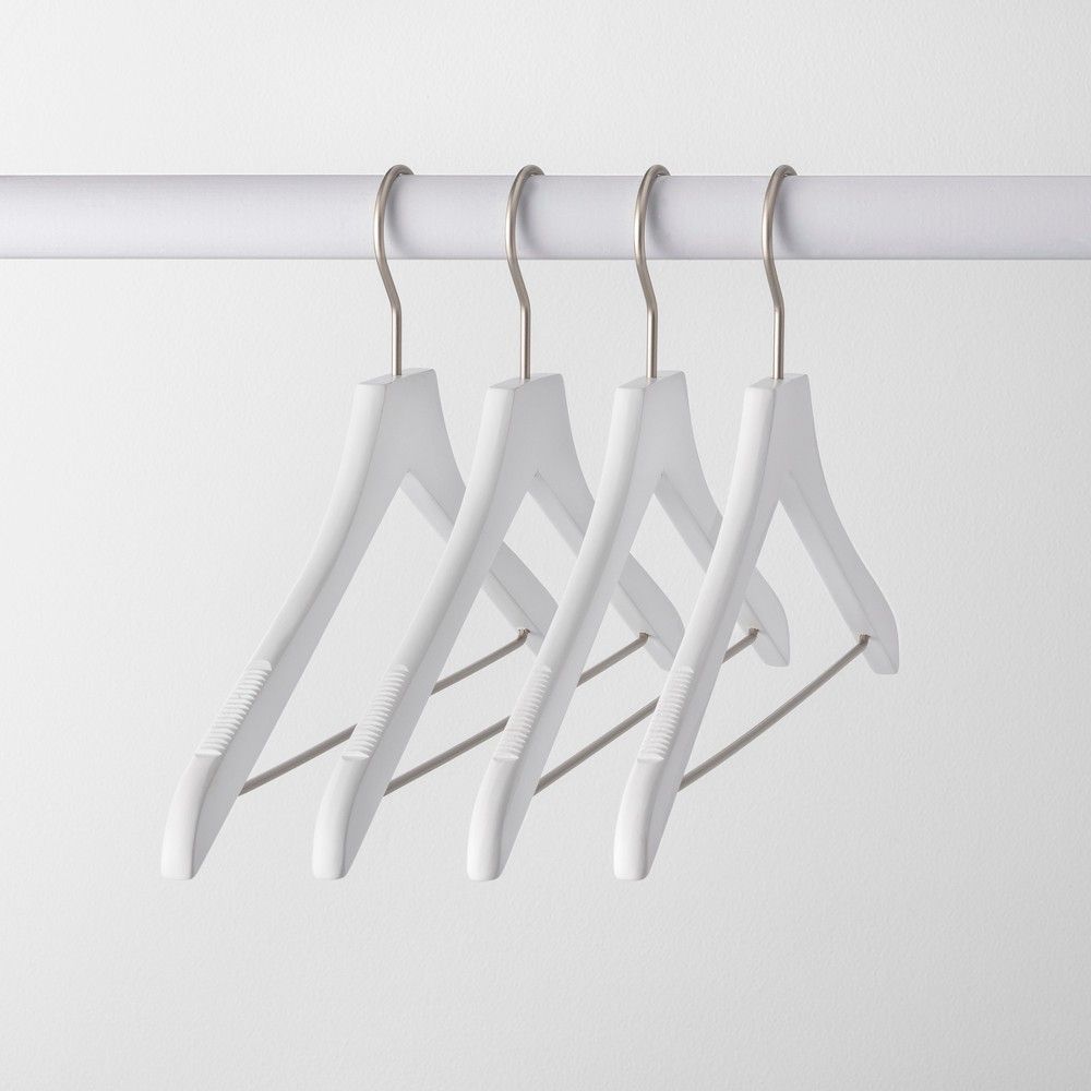 4pk Wood Hanger White - Made By Design | Target