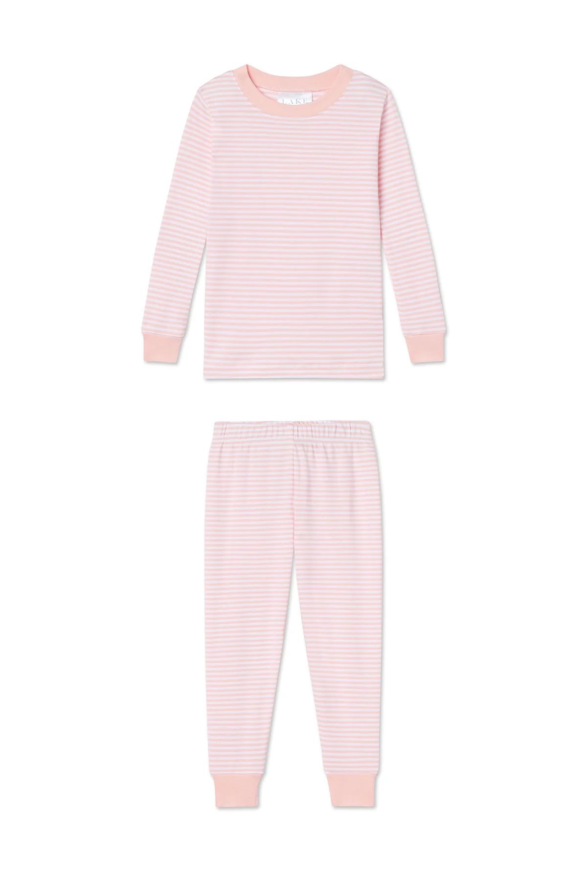 Kids Long-Long Set in English Rose Stripe | Lake Pajamas