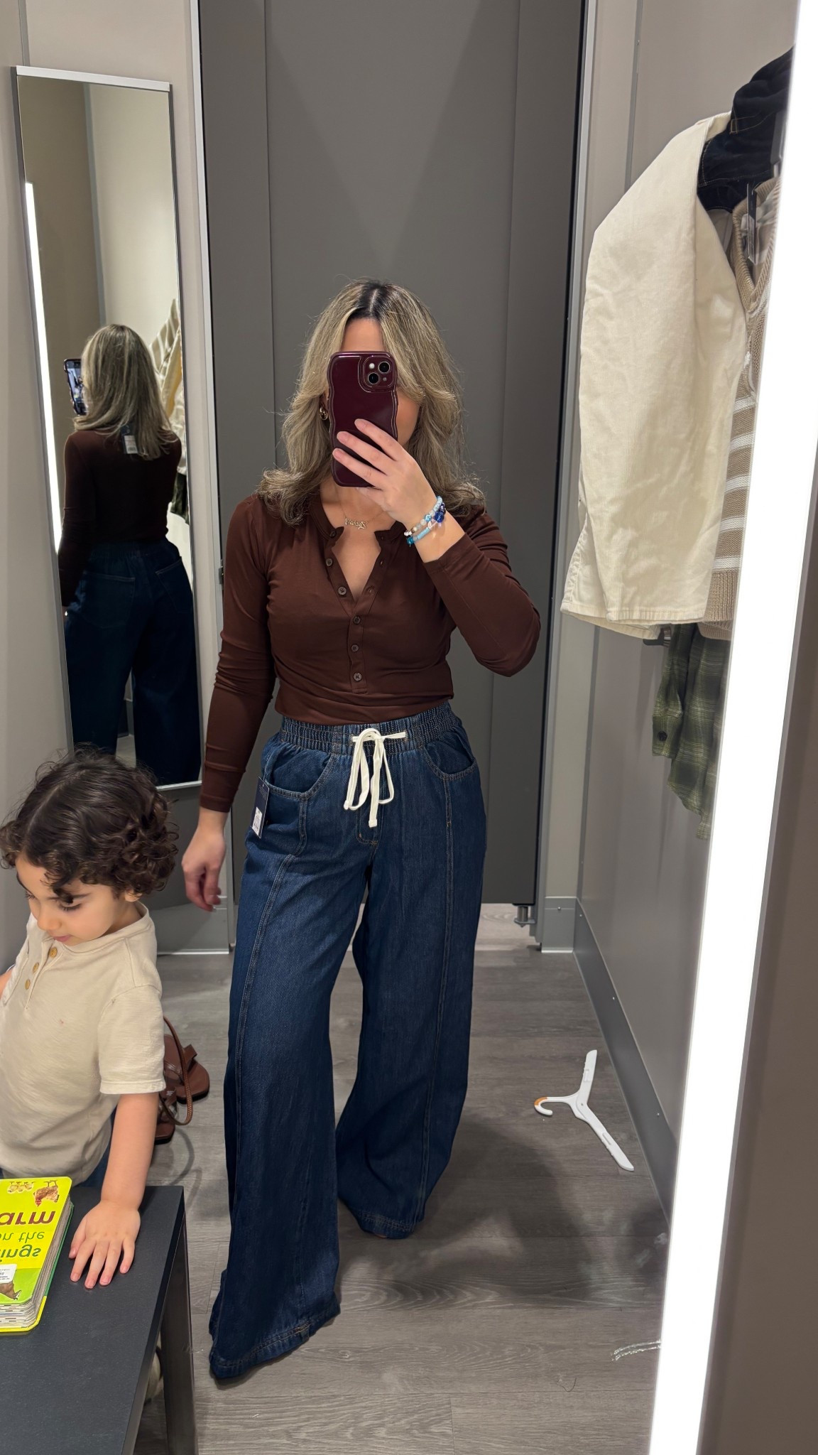 S top & XS pants (runs long with flats, would work best with boots) 5’2 for reference. 

#LTKFindsUnder100 #LTKSeasonal #LTKStyleTip