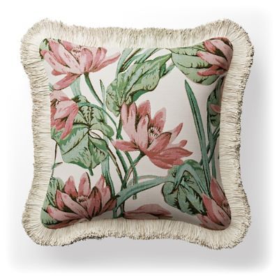 Paseo Floral Fringed Indoor/Outdoor Pillow | Frontgate | Frontgate