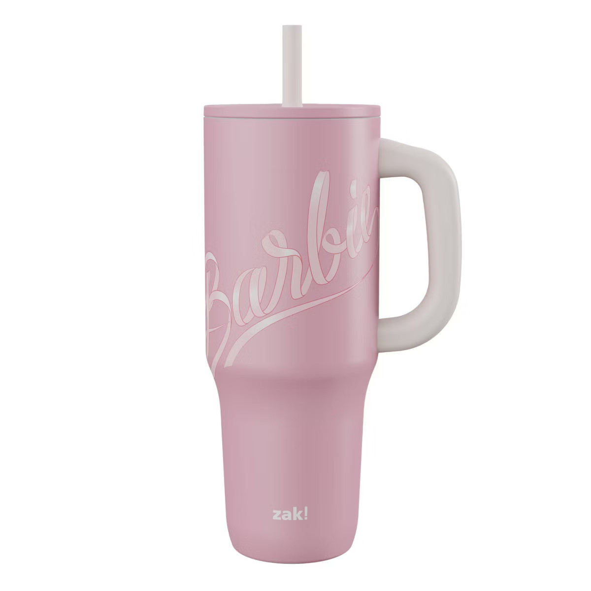 Zak Designs 40oz Stainless Steel Vacuum Insulated Tumbler with Silicone Straw Barbie | Target