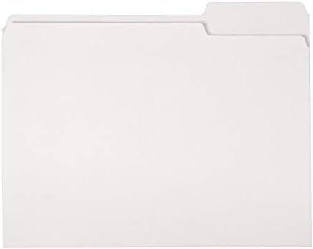 Amazon Basics File Folders, Letter Size, 1/3 Cut Tab, White, 36-Pack | Amazon (US)
