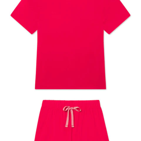 DreamModal™ Ribbon Shorts Set in Ski Patrol | Lake Pajamas
