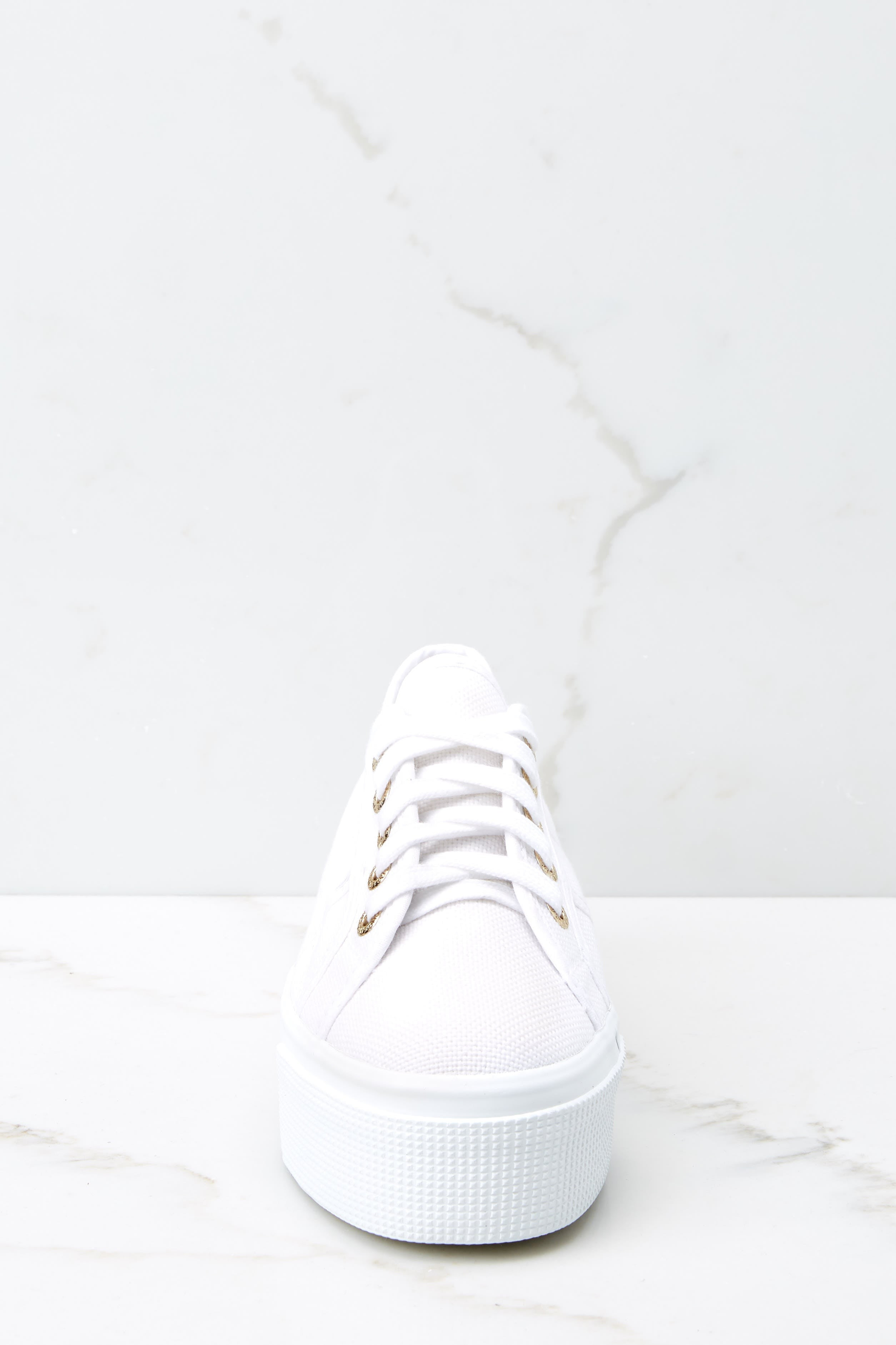 2790 Acot White And Gold Platform Sneakers | Red Dress 