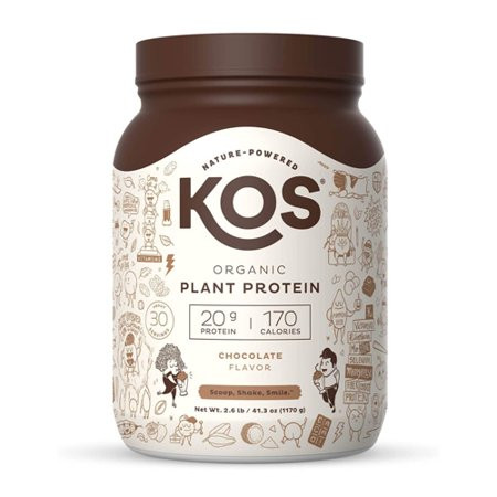 KOS Nature Powered Organic Plant Protein Powder Chocolate Flavor 13.75 Oz | Walmart (US)