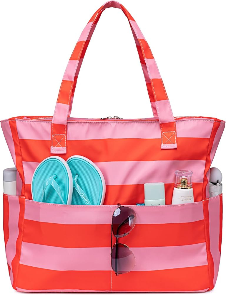 Bluboon Waterproof Beach Tote Pool Bags for Women Ladies Extra Large Carry On Bag With Wet Compar... | Amazon (US)