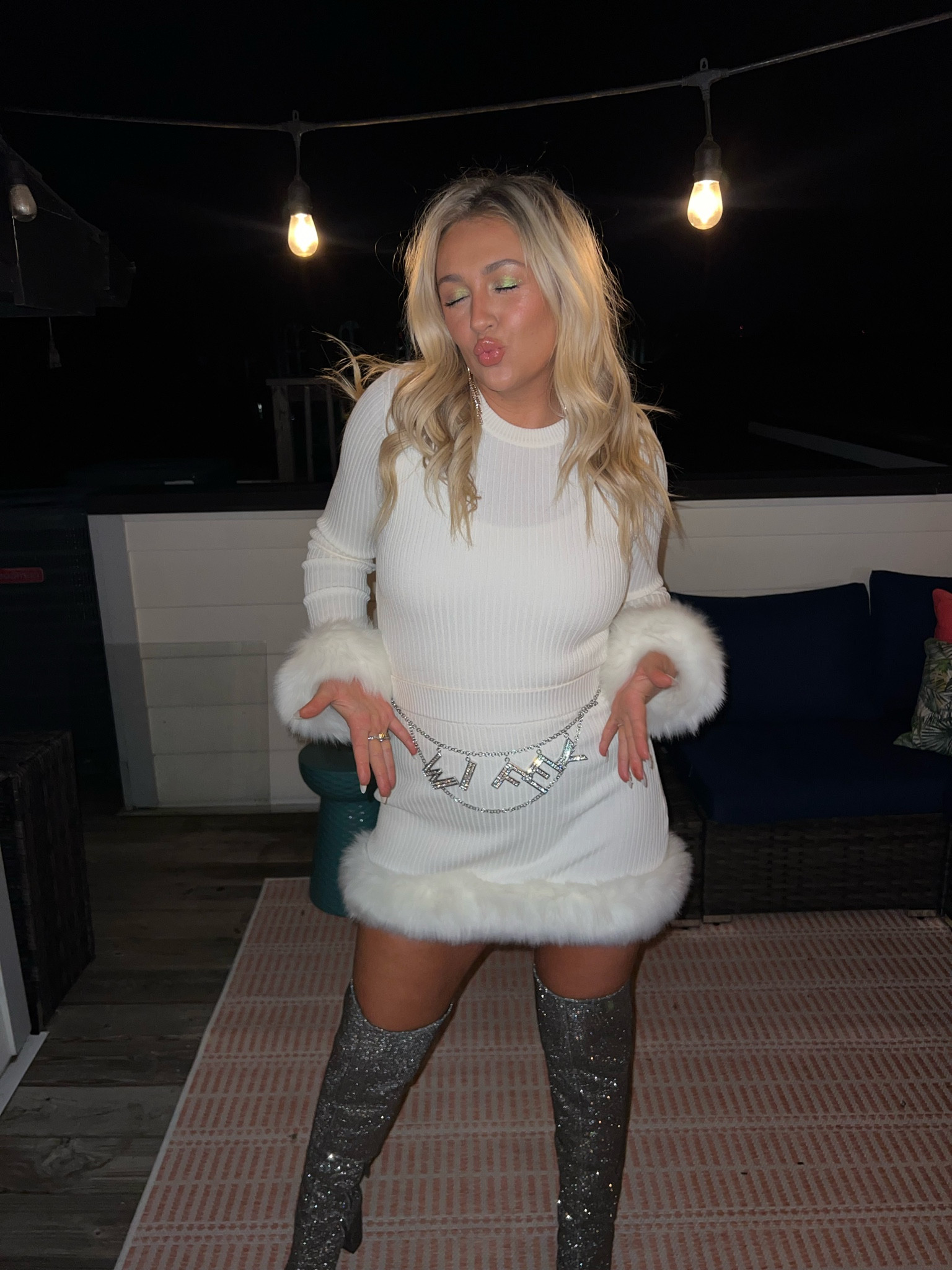 Medium and top and bottom sparkle boots bachelorette party