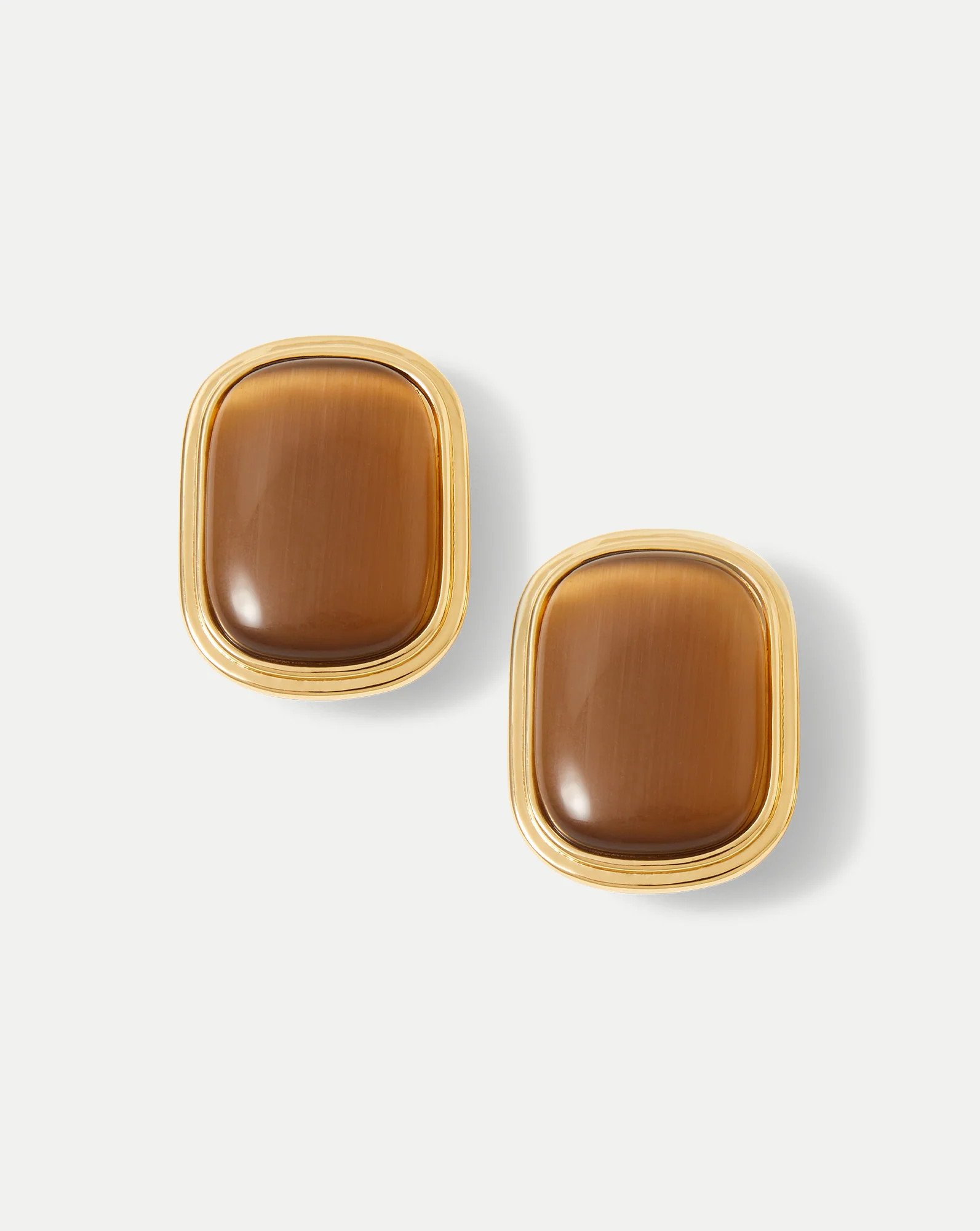 Veronica Beard Cat's Eye Stone Earring Brown | Veronica Beard
